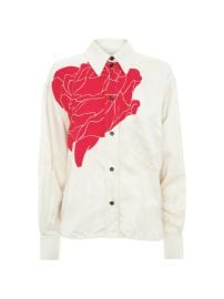 Victoria Beckham Floral Print Shirt | Neutrals | FARFETCH at Farfetch